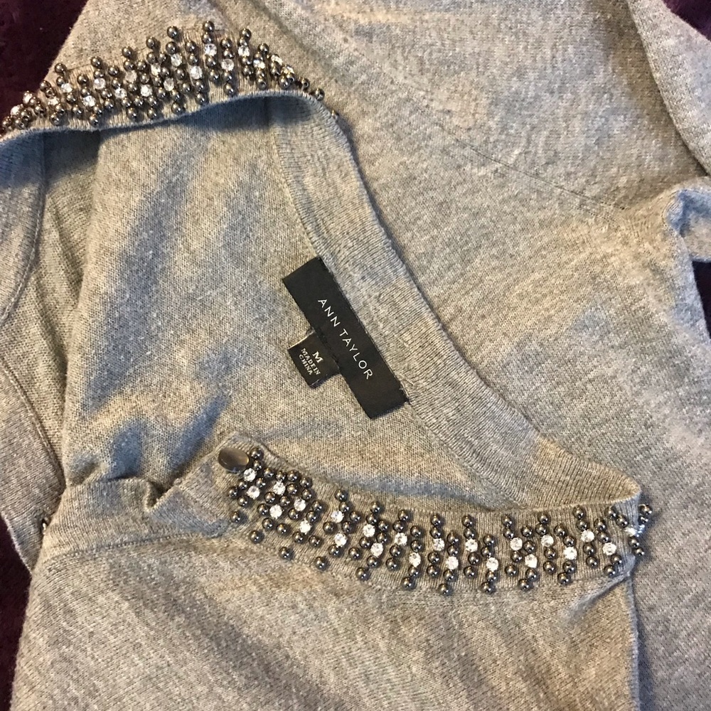 Jewled Neck Ann Cardigan